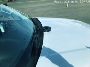 Brake temperature measurement equipment on the test vehicle