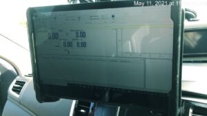 Brake test measurement screen